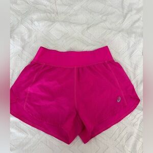 Asics Women's Pink Running Shorts Athletic Polka Dot Pocket
